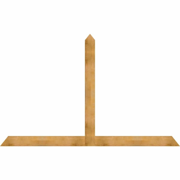 Ekena Millwork Portland Rough Sawn Timber Gable Bracket, Western Red Cedar, 108"W x 68"H x 2"D x 6"F, 15/12 Pitch GBW108X68X0206POR00RWR - main